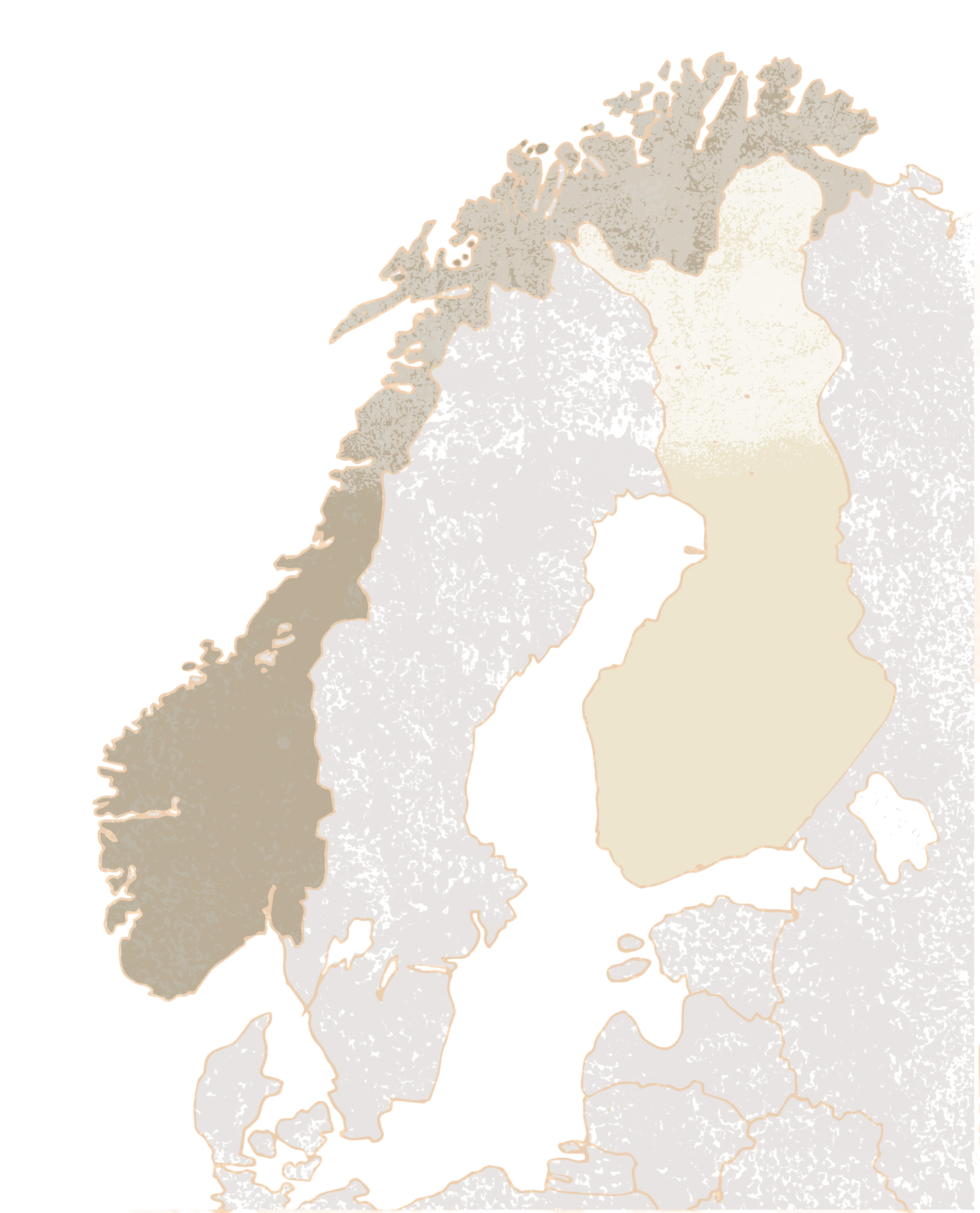 Réalisation de la carte de la Scandinavie illustration dessin