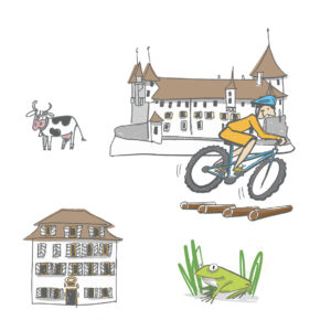 Pictogrammes Romont Tourisme illustration dessin