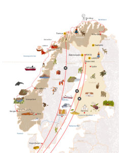 Carte touristique illustrée pour Kontiki par Laetitia Chapuis Illustration
